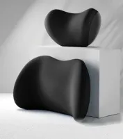 Aksamitny zagłówek samochodowy pamięć bawełniana poduszka lędźwiowa