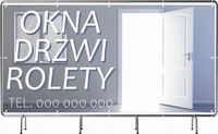 BANER REKLAMOWY 200x100cm projekt w cenie różne wzory OKNA DRZWI ROLETY