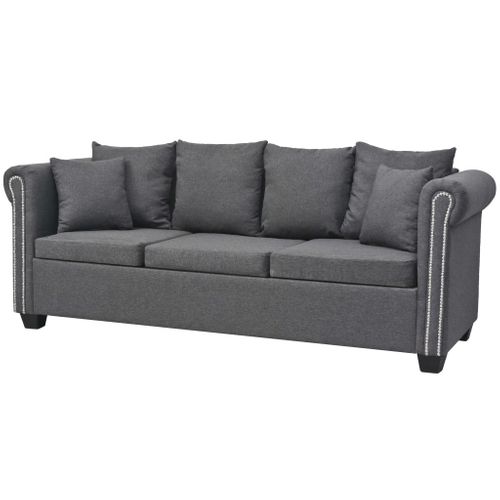 Zestaw 2 Materiałowych Sof, Ciemnoszary na Arena.pl