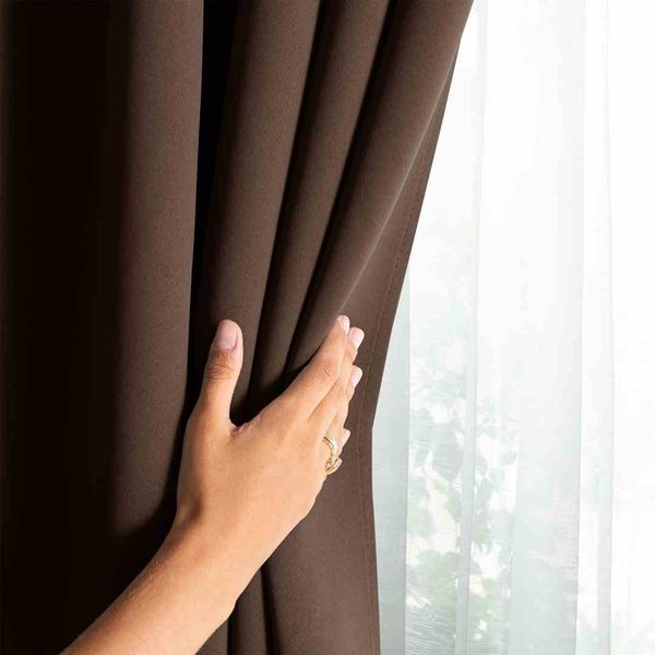 CURT/AH/BLACKOUT/EYELETS/D.BROWN/140X175/1PC zdjęcie 7