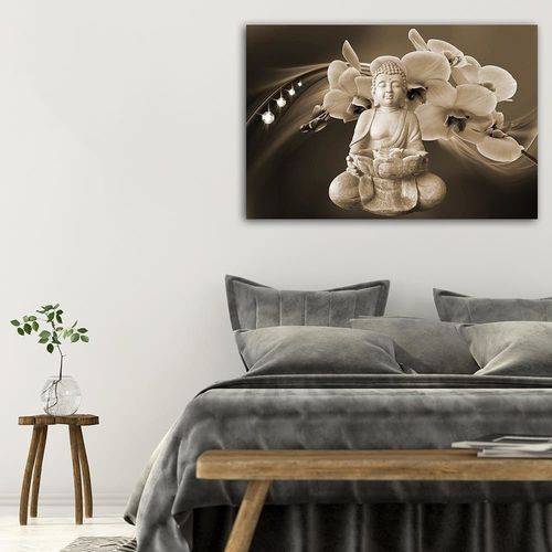 Deco Panel, Budda z orchideami 4 90x60 na Arena.pl