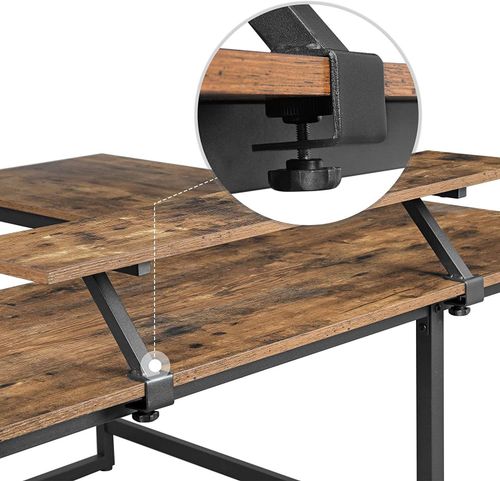 Duże biurko 130x140 rustykalny brąz loft komputerowe GAB na Arena.pl