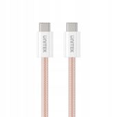 Kabel Unitek USB - USB typ C 1 m różowy