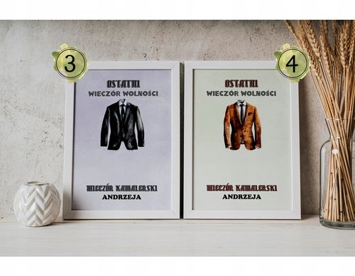 PREZENT NA WIECZÓR KAWALERSKI PAMIĄTKA OBRAZEK A4 IKWK na Arena.pl