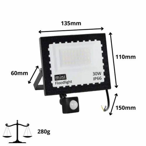 HALOGEN LED 30W NAŚWIETLACZ SLIM CZUJNIK RUCHU ZEWNĘTRZNY DO MAGAZYNU na Arena.pl