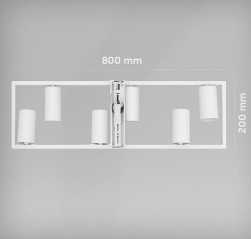 Lampa Wisząca Sufitowa Oprawa natynkowa 6x GU10 Spot Ruchoma Kinkiet na Arena.pl