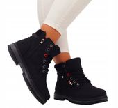 BOTKI TRAPERKI DAMSKIE OCIEPLANE ZIMOWE NA SUWAK