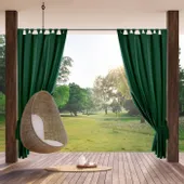 Zasłona gotowa na szelkach wodoodporna GARDEN 155x240 ogrodowa c.ziel
