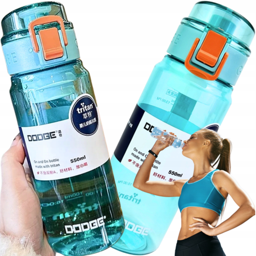 BUTELKA NA WODĘ BIDON 550 ML Z MIARKĄ NA NAPOJE BPA FREE DO SZKOŁY TRITAN na Arena.pl