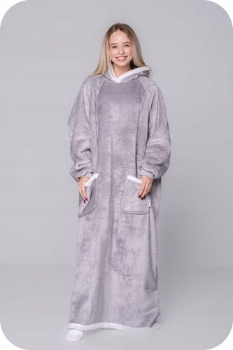KOC BLUZA Oversize do Kostek Gruba KOCOBLUZA XXL SZARA Futrzak Bluzo na Arena.pl
