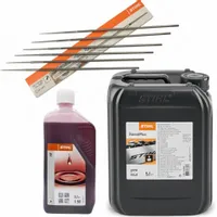 OLEJ STIHL HP 1l CZERWONY + OLEJ DO ŁAŃCUCHA FOREST 5 L + 6x PILNIK 4mm