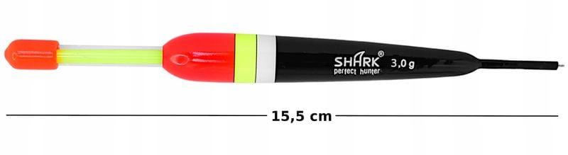 Spławik Przelotowy z BALSY SHARK 3,0 g / 15,5 cm zdjęcie 2