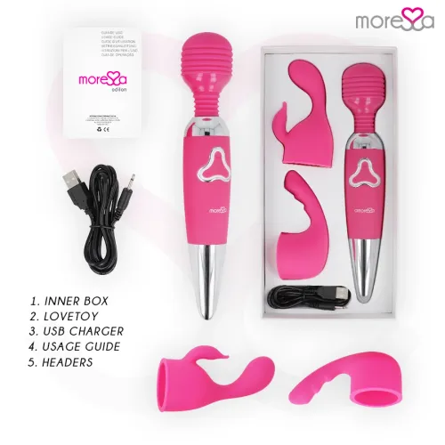 moressa odilon premium - masażer silikonowy usb, 7 trybow, 25 cm na Arena.pl