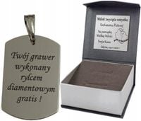 SREBRNY NIEŚMIERTELNIK ZAWIESZKA PR. 925 + GRAWER ZDJĘCIE + PUDEŁKO