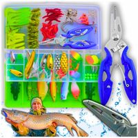 Zestaw przynęt spinningowych wobler twister obrotówki wahadłówki 101