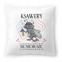 Poduszka Dla Ksawerego Na Urodziny Ze Zdjęciem Na Prezent Biała 40X40 Cm
