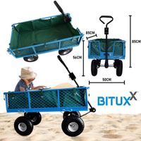 19200 Wózek ogrodowy transportowy skrzynka z metalową siatką Bituxx