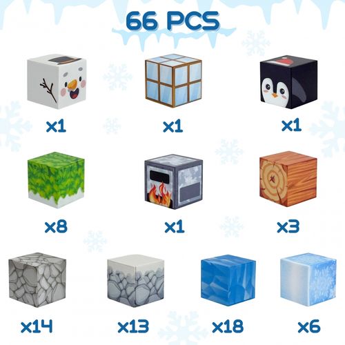 WOOPIE Klocki Magnetyczne Konstrukcyjne Zimowy Świat klocków na Arena.pl