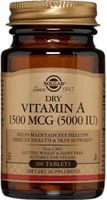 SOLGAR Dry Vitamin A 5000 IU 1500 mcg - Sucha Witamina A (100 tabl.)