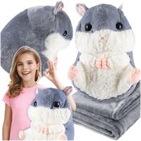 KOC CHOMIK PODUSZKA 3W1 PRZYTULANKA MASKOTKA DUŻY DLA DZIECI PODRÓŻNY PLUSZ