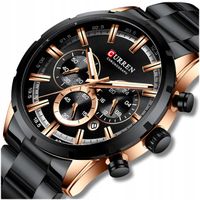ZEGAREK MĘSKI CURREN KLASYCZNY ELEGANCKI CHRONOGRAF DATOWNIK 5 KOLORÓW