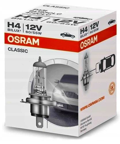 ŻARÓWKA OSRAM H4 60/55W 12V E1 ECE R37 ORYGINALNA na Arena.pl