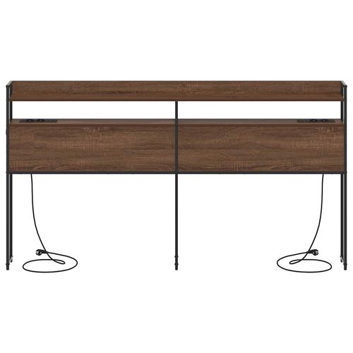 Zagłówek z półką Brązowy dąb 180 cm Materiał drewnopochodny na Arena.pl