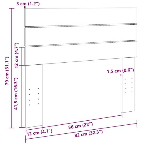 Zagłówek 80 cm lite drewno dąb na Arena.pl