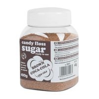 kolorowy cukier do waty cukrowej brązowy o smaku coca-coli 400g