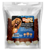 UNIQ PETS Przysmak dla psa paluch ze skóry wołowej z jagnięciną 500g