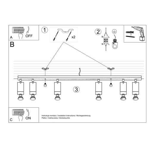 Plafon RING 4L szary na Arena.pl