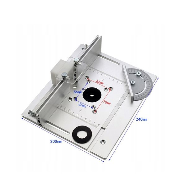 ALUMINIOWA PŁYTA DO STOŁU FREZARKI Z PROWADNICĄ UKOŚNĄ I PŁOTEM PROFESJONAL zdjęcie 3