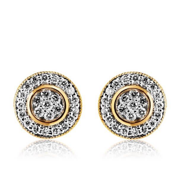 Emaga Złote kolczyki KZD3876 - Diament zdjęcie 1