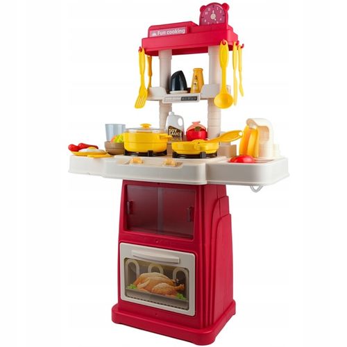 Duża Kuchnia Dla Dzieci 66 cm Kran Para Palniki + Akcesoria Spożywcze na Arena.pl