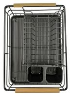 Suszarka do naczyń dwupoziomowa ociekacz 43x31x26 cm czarna