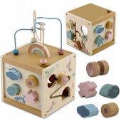 Interaktywna kostka edukacyjna sorter Montessori układanka zabawka Nukido