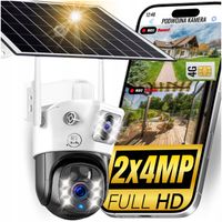 2 x PODWÓJNA KAMERA SOLARNA 2W1 4G 2X4MP ZEWNĘTRZNA OBROTOWA BEZPRZEWODOWA