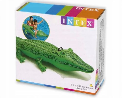 DUŻY DMUCHANY KROKODYL INTEX XXL MATERAC PLAŻOWY NA BASEN DLA DZIECI na Arena.pl