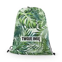 WORKO-PLECAK z Twoim imieniem Tropikalne liście 017