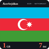 Karta eSIM Internet Azerbejdżan 1 GB na 7 dni - bez rejestracji