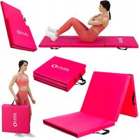 HMS Materac Gimnastyczny Składany Do Ćwiczeń Fitness + Uchwyt 180x60x5 cm