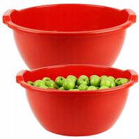 MISKA OKRĄGŁA UNIWERSALNA DO ŁAZIENKI OGRODU NA PRANIE OWOCE 44L CZERWONA