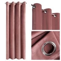 Zasłona gotowa na przelotkach Eurofirany 140X250 MELANIE róż