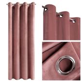 Zasłona gotowa na przelotkach Eurofirany 140X250 MELANIE róż