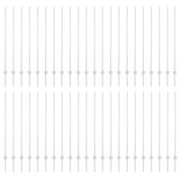 Słupki ogrodzeniowe 88 pcs Srebrny 180 cm Stal