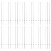 Słupki ogrodzeniowe 88 pcs Srebrny 180 cm Stal