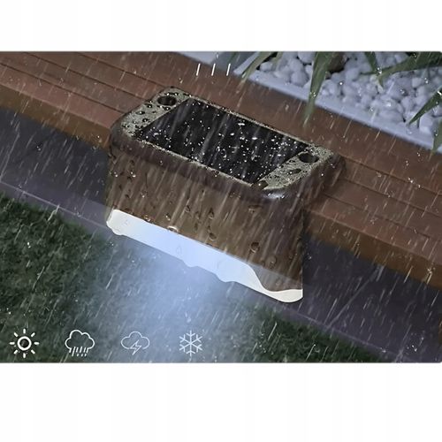 LAMPKI SOLARNE OGRODOWE SCHODOWE LED NA TARAS 8SZT Z CZUJNIKIEM ZMIERZCHU na Arena.pl