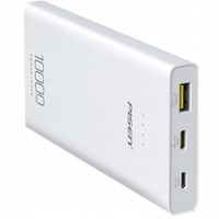 POWERBANK 10000 MAH 12W QC USB / MICRO / USB-C PD BIAŁY DO IPHONE APPLE