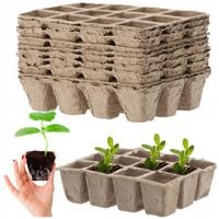 DONICZKI Torfowe DO ROZSADY Doniczki na Sadzonki Rozsadowe 10 tacek