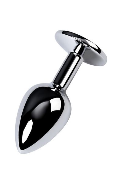 silver anal plug with gem, blue zdjęcie 5